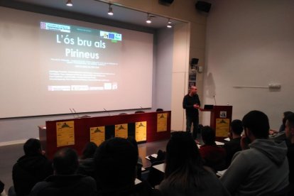 La conferencia de Palazón ayer en la facultad de Agrónomos. 