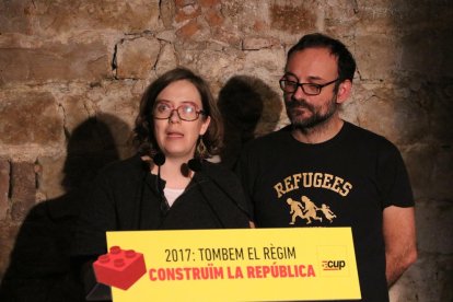 Reguant i Salelles, després de la conferència dels cupaires d’aquest dijous a Barcelona.