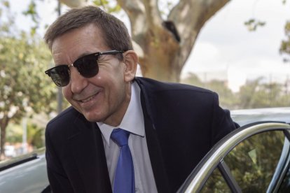 El ya ex fiscal jefe de anticorrupción, Manuel Moix, el miércoles en Palma de Mallorca, horas antes de presentar su dimisión.