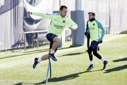 El jugador croat, ahir en la tornada als entrenaments de l’equip.