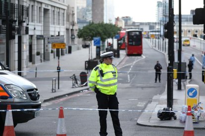 Un policía en Londres este