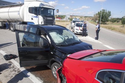 La col·lisió per encalç ahir a la tarda a Tàrrega.