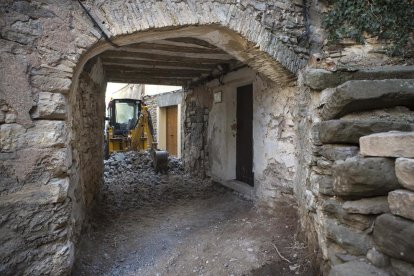 Imatge de les obres al carrer Marquesa de Bellveí.