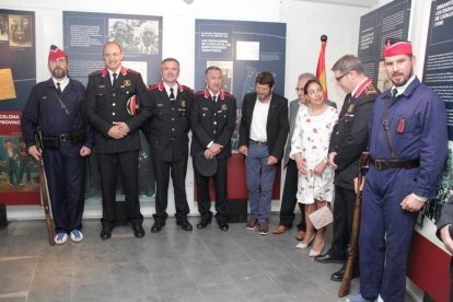 El director dels Mossos, Albert Batlle, ahir amb comandaments policials i institucionals a les Borges.