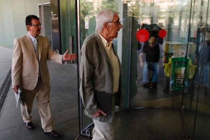 L'extresorer de CDC Daniel Osàcar  a la seua arribada al palau de justícia.