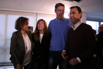 Los dirigentes del PP ayer en un acto en Barcelona.