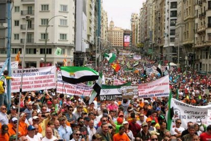 Imagen de archivo de una manifestación de pescadores en Madrid.