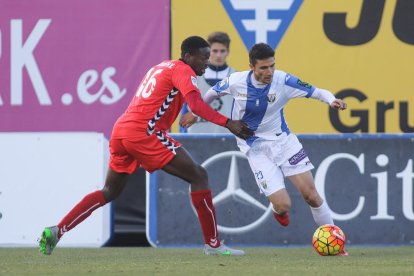 Moussa Bandeh, en un partido con el Nàstic hace dos temporadas.