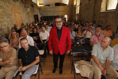 Xavier Sala i Martín, moments abans de la seua conferència a la Seu Vella.