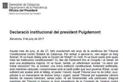 Declaracìó institucional