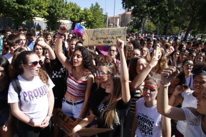 Un moment de la protesta celebrada dimecres.