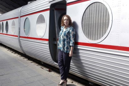 Paula Hawkins, quan promocionava ‘La noia del tren’.