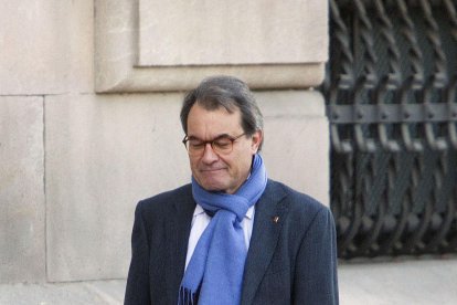 Artur Mas arriba aquest dijous a la seu del TSJC.