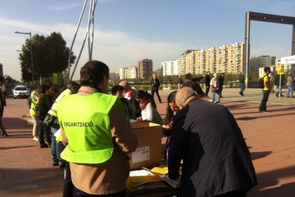 Un momento de la Gigaenquesta en Lleida en octubre de 2014.