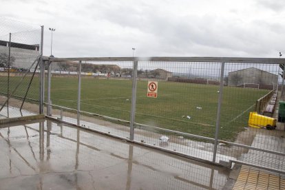 El camp del CF Verdú-Vall del Corb, on es va produir diumenge l’agressió a l’àrbitre, ahir a la tarda.