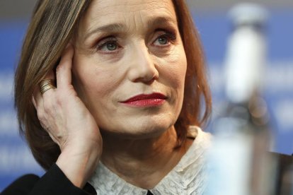 L’actriu Kristin Scott Thomas, ahir a la Berlinale.