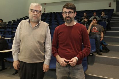 Jaume Boixadera y Carlos Ortiz, ayer en la facultad de Agrónomos.