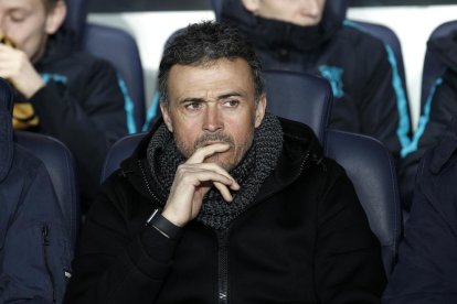 Luis Enrique, en el banquillo el pasado martes ante el PSG.