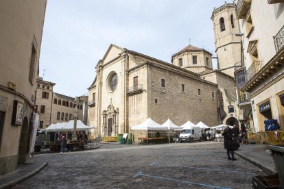 La plaza Major de Tàrrega, con acceso ahora limitado.