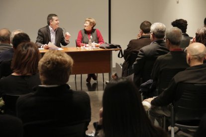 Giralt i Bramon, ahir en la presentació al Museu de Lleida.