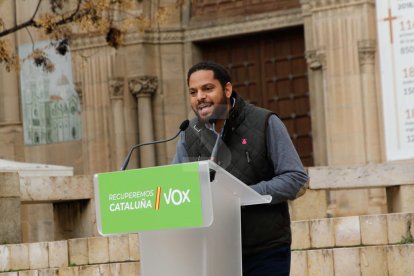 Acte de campanya de Vox a Lleida, amb Santiago Abascal