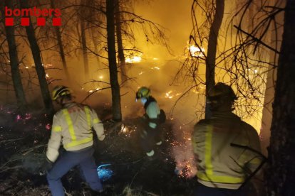 Crema unes 80 hectàrees de Catalunya i Aragó.