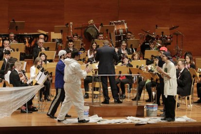 Concierto ‘teatral’ de la Banda Municipal de Lleida, en el Auditori.