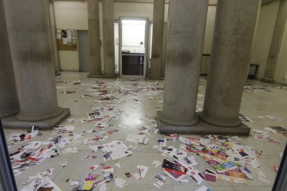 La seu dels serveis socials a l’antiga Audiència dimecres passat després d’una protesta de la PAH.