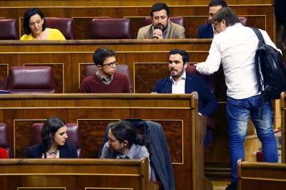 Imagen de la nueva ubicación de Errejón en el Congreso.