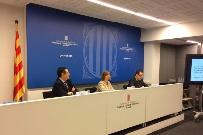 La clausura de la jornada a Lleida sobre nova llei del dret a l'Habitatge, amb la consellera Meritxell Borràs.