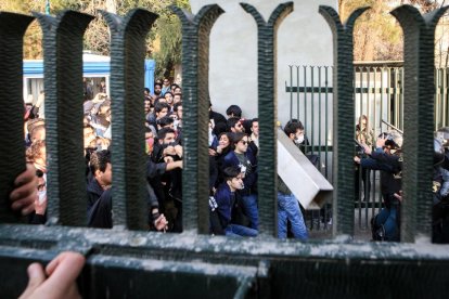 Momento de las manifestaciones en Irán.