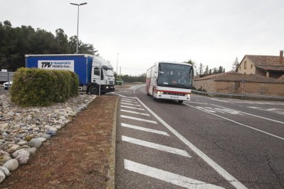 L’encreuament on es construirà la rotonda a Bellpuig.