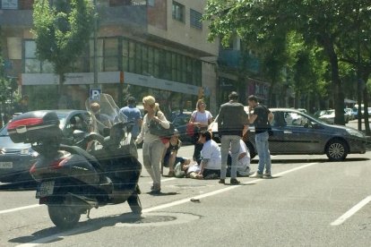 El motorista accidentat ahir a Prat de la Riba.