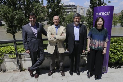 Membres del centre tecnològic Eurecat, ahir a Lleida.