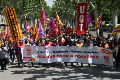 Els sindicats denuncien la precarietat laboral i les fractures socials l'1 de maig