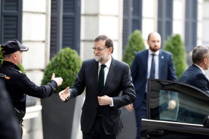 Mariano Rajoy arriba al Congrés