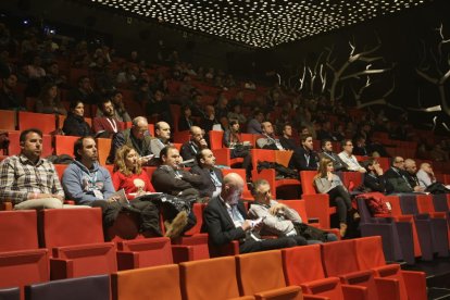 Vista general de l’auditori de la Llotja, ahir.