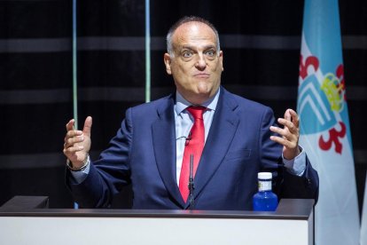 El presidente de la Liga Javier Tebas.