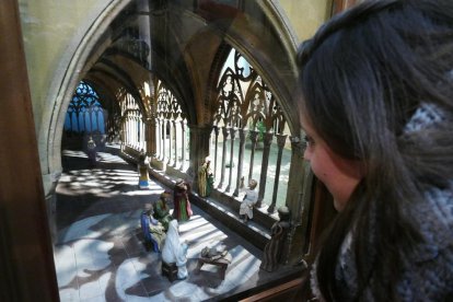 El diorama que reproduce el claustro de la Seu Vella puede verse hasta el domingo en el Peu del Romeu.