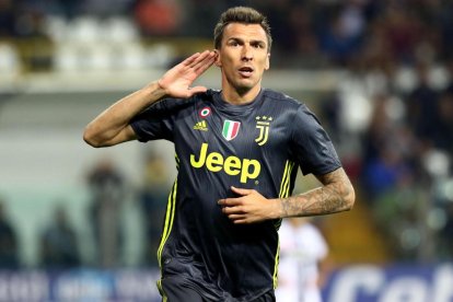 Mario Mandzukic celebra el gol amb la Juventus.