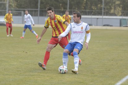 Alex Albistegui, en un partido con la camiseta de la senyera en su anterior etapa en el Lleida. 