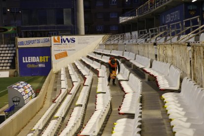 Los trabajos para remodelar los vestuarios comenzaron ayer.