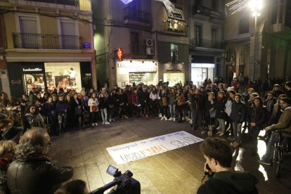 Imagen de archivo de una protesta contra el acoso en Lleida.