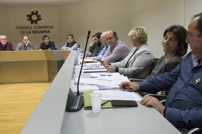 Imatge del ple del consell comarcal de la Segarra.