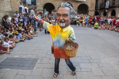 La nova figura, ahir, a la plaça de l’Església.