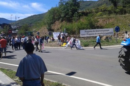 Imatge d’arxiu d’una protesta de ramaders del Pirineu.