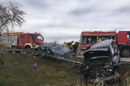 Els dos vehicles implicats en l'accident