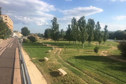 El parque fluvial del Cinca a su paso por Fraga.