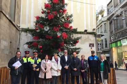 La presentación del dispositivo de seguridad y tráfico en Lleida durante la campaña de Navidad.