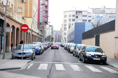 El tramo de la calle Bonaire que se semipeatonalizará.